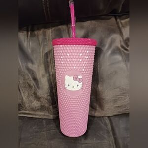 Tik Tok  Viral Hello Kitty Pink Studded Tumbler Cup